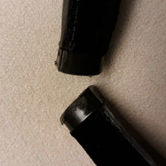 Gently Worn B/W Ruffle Trim Open-Toe Dress Shoe with platform  Shoe by Metaphor - Picture 13 of 16